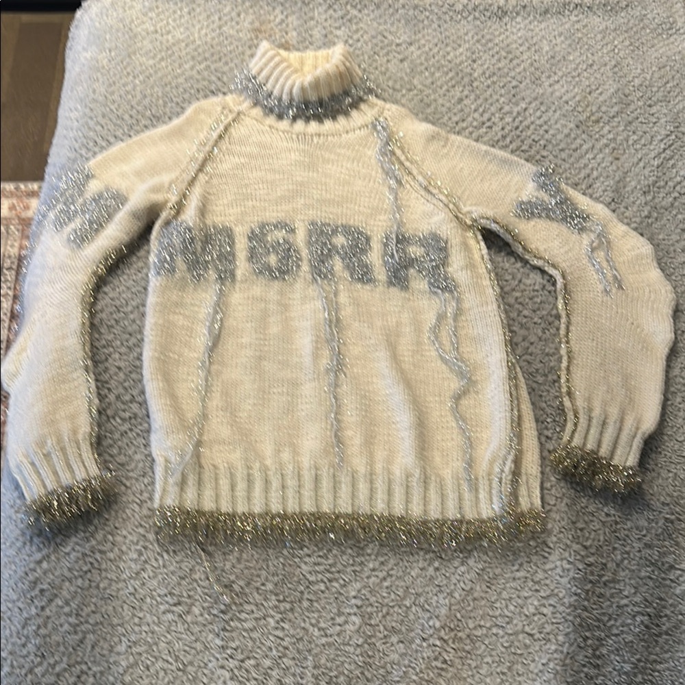 MM6 Maison Martin Margiela Cream Knit Sweater